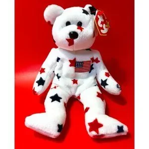 Ty Other Ty Beanie Baby Glory Bear Tag Errors Retired 4th Of